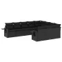 Set de sofás de jardín 10 pzas cojines ratán sintético negro by , Garden sets - Ref: Foro24-3220684, Price: 681,58 €, Discoun...