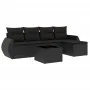 Set de sofás de jardín 6 piezas y cojines ratán sintético negro by , Garden sets - Ref: Foro24-3221294, Price: 383,58 €, Disc...