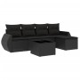 Set de sofás de jardín 6 piezas y cojines ratán sintético negro by , Garden sets - Ref: Foro24-3221294, Price: 356,64 €, Disc...