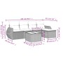 Set de sofás de jardín 6 piezas y cojines ratán sintético negro by , Garden sets - Ref: Foro24-3221294, Price: 356,64 €, Disc...