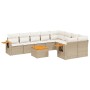 Gartensofa-Set mit 10-teiligen beigen Kissen aus synthetischem Rattan. von , Gartensets - Ref: Foro24-3227150, Preis: 673,51 ...