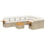 Juego de sofás jardín con cojines beige 10 pzas ratán sintético by , Garden sets - Ref: Foro24-3227150, Price: 701,41 €, Disc...