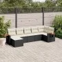Set de comedor de jardín 7 pzas y cojines ratán sintético negro by , Garden sets - Ref: Foro24-3227029, Price: 428,53 €, Disc...