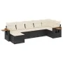 Set de comedor de jardín 7 pzas y cojines ratán sintético negro by , Garden sets - Ref: Foro24-3227029, Price: 428,53 €, Disc...