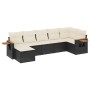 Set de comedor de jardín 7 pzas y cojines ratán sintético negro by , Garden sets - Ref: Foro24-3227029, Price: 398,80 €, Disc...