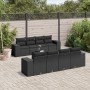 Set de sofás de jardín 8 piezas y cojines ratán sintético negro by , Modular outdoor sofas - Ref: Foro24-3222344, Price: 649,...