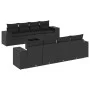 Set de sofás de jardín 8 piezas y cojines ratán sintético negro by , Modular outdoor sofas - Ref: Foro24-3222344, Price: 690,...