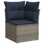 Gartensofa-Set, 10-teilig, mit schwarzen Kissen und synthetischem Rattan. von , Modulare Sofas für den Außenbereich - Ref: Fo...