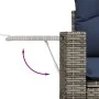 Gartensofa-Set, 10-teilig, mit schwarzen Kissen und synthetischem Rattan. von , Modulare Sofas für den Außenbereich - Ref: Fo...