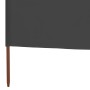 Paravientos de 5 paneles tela gris antracita 600x160cm