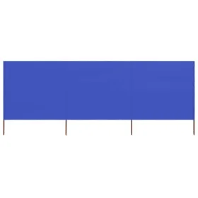 3-panel beach windbreaker in sky blue fabric 400x160 cm by vidaXL, Umbrellas - Ref: Foro24-47153, Price: 65,01 €, Discount: %