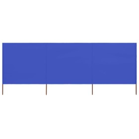 Paravientos de playa de 3 paneles tela azul celeste 400x160 cm