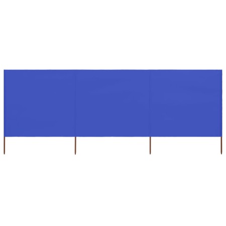 Paravientos de playa de 3 paneles tela azul celeste 400x160 cm