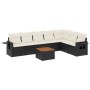 Set de sofás de jardín 8 piezas y cojines ratán sintético negro by , Modular outdoor sofas - Ref: Foro24-3224593, Price: 442,...
