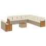 Set de sofás de jardín 12 pzas y cojines ratán sintético marrón by , Garden sets - Ref: Foro24-3227815, Price: 855,17 €, Disc...