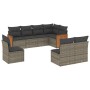 Gartensofagarnitur 8-teilig mit grauen Polstern aus synthetischem Rattan von , Gartensets - Ref: Foro24-3227726, Preis: 473,6...