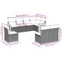 Gartensofagarnitur 8-teilig mit grauen Polstern aus synthetischem Rattan von , Gartensets - Ref: Foro24-3227726, Preis: 473,6...