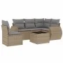 Juego de sofás jardín con cojines 6 pzas ratán sintético beige by , Garden sets - Ref: Foro24-3253716, Price: 424,95 €, Disco...