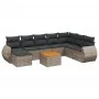 Gartenmöbel-Set 9-teilig mit grauen Polstern aus synthetischem Rattan von , Gartensets - Ref: Foro24-3225143, Preis: 533,60 €...