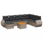 Gartenmöbel-Set 9-teilig mit grauen Polstern aus synthetischem Rattan von , Gartensets - Ref: Foro24-3225143, Preis: 534,61 €...