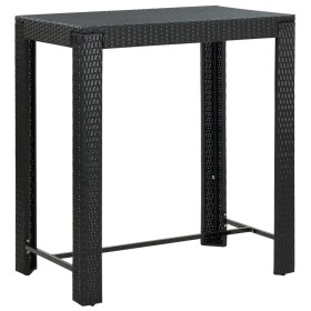 Mesa alta para jardín ratán sintético negro 100x60,5x110,5 cm de vidaXL, Mesas de jardín - Ref: Foro24-45874, Precio: 161,83 ...