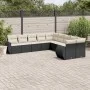 Set de sofás de jardín 10 pzas cojines ratán sintético negro by , Garden sets - Ref: Foro24-3254243, Price: 609,02 €, Discoun...