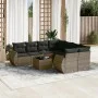 Gartenmöbel-Set 9-teilig mit grauen Polstern aus synthetischem Rattan von , Gartensets - Ref: Foro24-3221159, Preis: 565,38 €...