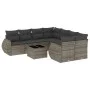 Gartenmöbel-Set 9-teilig mit grauen Polstern aus synthetischem Rattan von , Gartensets - Ref: Foro24-3221159, Preis: 565,38 €...