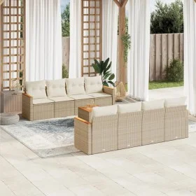 Set de sofás de jardín 9 pzas con cojines ratán sintético beige by , Garden sets - Ref: Foro24-3258222, Price: 622,57 €, Disc...