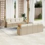 Set de sofás de jardín 9 pzas con cojines ratán sintético beige by , Garden sets - Ref: Foro24-3258222, Price: 622,57 €, Disc...