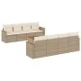 Set de sofás de jardín 9 pzas con cojines ratán sintético beige by , Garden sets - Ref: Foro24-3258222, Price: 622,57 €, Disc...
