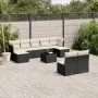 Set de sofás de jardín 10 pzas cojines ratán sintético negro de , Conjuntos de jardín - Ref: Foro24-3218276, Precio: 522,51 €...