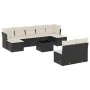 Set de sofás de jardín 10 pzas cojines ratán sintético negro de , Conjuntos de jardín - Ref: Foro24-3218276, Precio: 522,51 €...