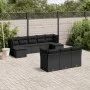 Set de sofás de jardín 10 pzas cojines ratán sintético negro by , Garden sets - Ref: Foro24-3218325, Price: 599,59 €, Discoun...