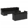 Set de sofás de jardín 10 pzas cojines ratán sintético negro de , Conjuntos de jardín - Ref: Foro24-3218325, Precio: 596,98 €...
