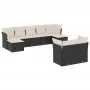 8-teiliges Gartensofa-Set und Kissen aus schwarzem Kunststoff-Rattan. von , Gartensets - Ref: Foro24-3218306, Preis: 525,65 €...