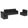 Set de sofás de jardín 8 piezas y cojines ratán sintético negro de , Conjuntos de jardín - Ref: Foro24-3218835, Precio: 478,3...