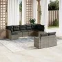 Gartenmöbel-Set 9-teilig mit grauen Polstern aus synthetischem Rattan von , Gartensets - Ref: Foro24-3219410, Preis: 533,55 €...