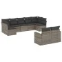 Gartenmöbel-Set 9-teilig mit grauen Polstern aus synthetischem Rattan von , Gartensets - Ref: Foro24-3219410, Preis: 533,55 €...