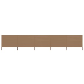 5-teilige Strandwindschutzscheibe taupegrauer Stoff 600x80 cm von vidaXL, Sonnenschirme - Ref: Foro24-47157, Preis: 48,71 €, ...