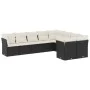 Set de sofás de jardín 8 piezas y cojines ratán sintético negro by , Garden sets - Ref: Foro24-3218166, Price: 534,09 €, Disc...