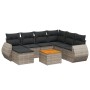 Gartensofagarnitur 8-teilig mit grauen Polstern aus synthetischem Rattan von , Gartensets - Ref: Foro24-3225122, Preis: 458,5...