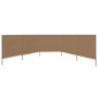 5-panel beach windbreak in gray taupe fabric 600x80 cm by vidaXL, Umbrellas - Ref: Foro24-47157, Price: 48,71 €, Discount: %