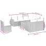 Set de sofás de jardín 9 pzas con cojines ratán sintético beige by , Garden sets - Ref: Foro24-3225099, Price: 728,13 €, Disc...