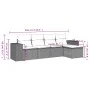 Gartensofa-Set mit 5-teiligen Kissen aus grauem synthetischem Rattan von , Modulare Sofas für den Außenbereich - Ref: Foro24-...