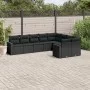 Set de sofás de jardín 8 piezas y cojines ratán sintético negro by , Modular outdoor sofas - Ref: Foro24-3251772, Price: 606,...
