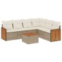 Gartensofagarnitur 7-teilig mit Kissen aus synthetischem Rattan in Beige. von , Gartensets - Ref: Foro24-3227689, Preis: 424,...