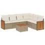 Set sofás de jardín 7 piezas y cojines ratán sintético beige by , Garden sets - Ref: Foro24-3227689, Price: 465,50 €, Discoun...