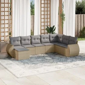Juego de sofás de jardín con cojines beige 8 pzas ratán PE by , Modular outdoor sofas - Ref: Foro24-3221758, Price: 519,45 €,...