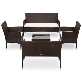 5-piece garden furniture set and brown synthetic rattan cushions by vidaXL, Garden sets - Ref: Foro24-45892, Price: 251,34 €,...